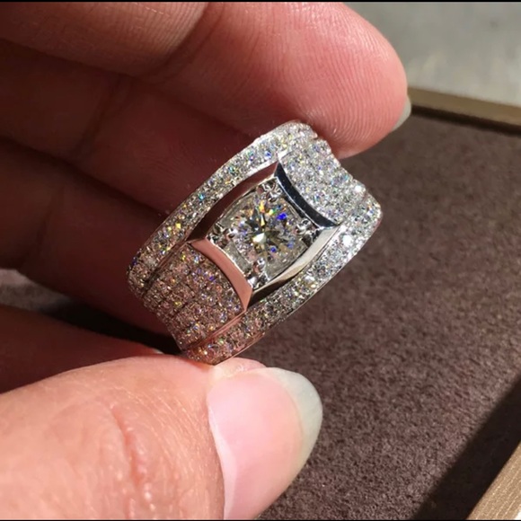 Thick Silver Promise Statement Ring - Picture 4 of 5